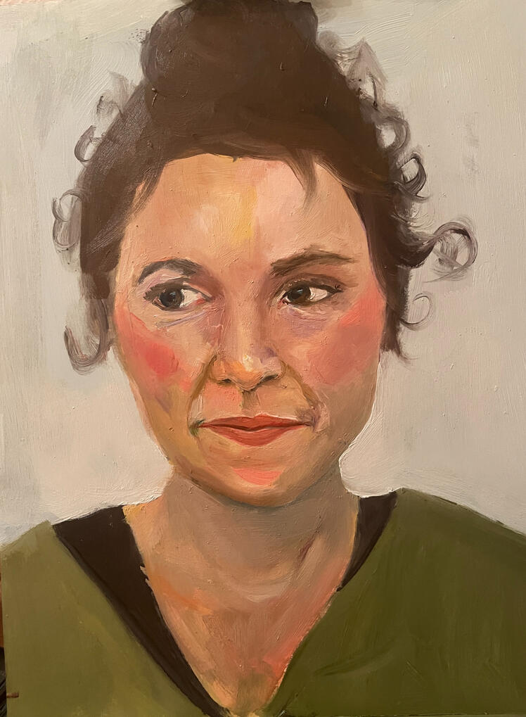 Classmate 2026 oil on paper, 11" x 14"